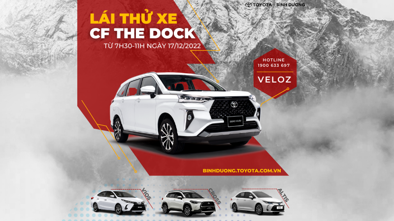 Chương trình  Lái thử xe Toyota tại Bình Dương ngay Cà Phê The Dock - Thủ Dầu Một