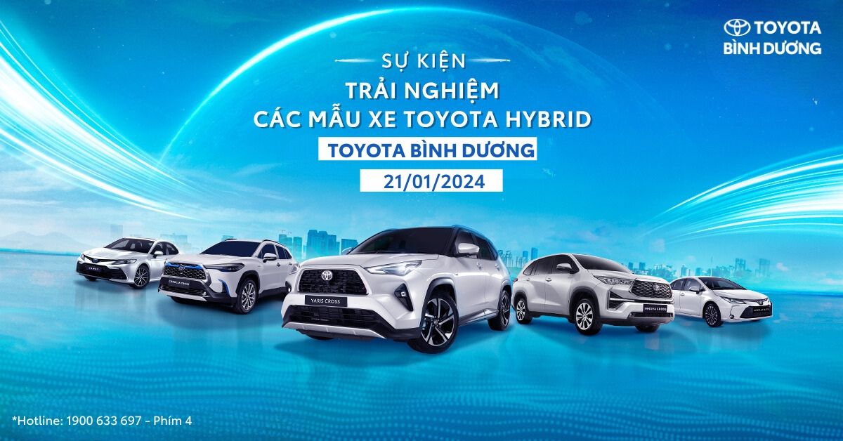 CHƯƠNG TRÌNH  TRẢI NGHIỆM CÁC MẪU XE TOYOTA HYBRID THÁNG 1/2024