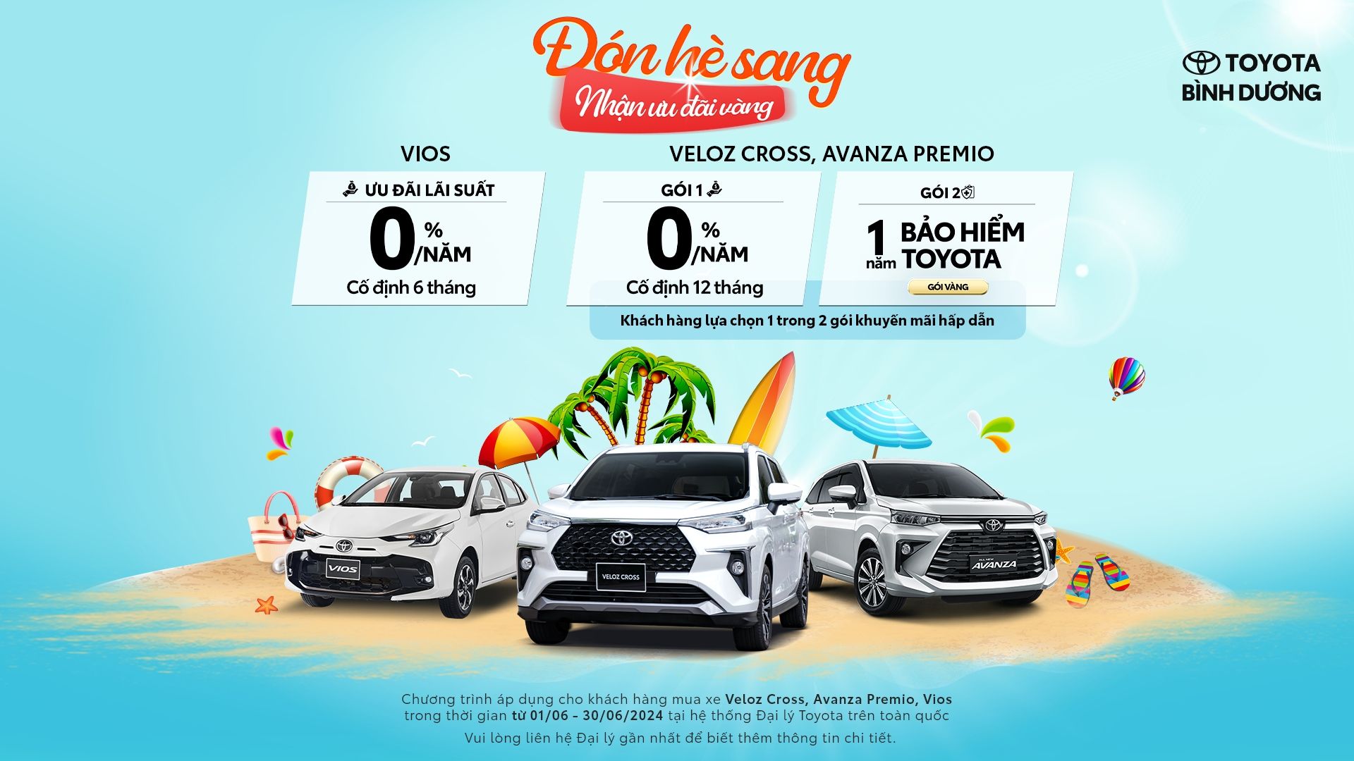 Hỗ trợ Lãi Suất 0% khi mua xe Toyota Veloz Cross & Avanza Premio trong Tháng 06/2024