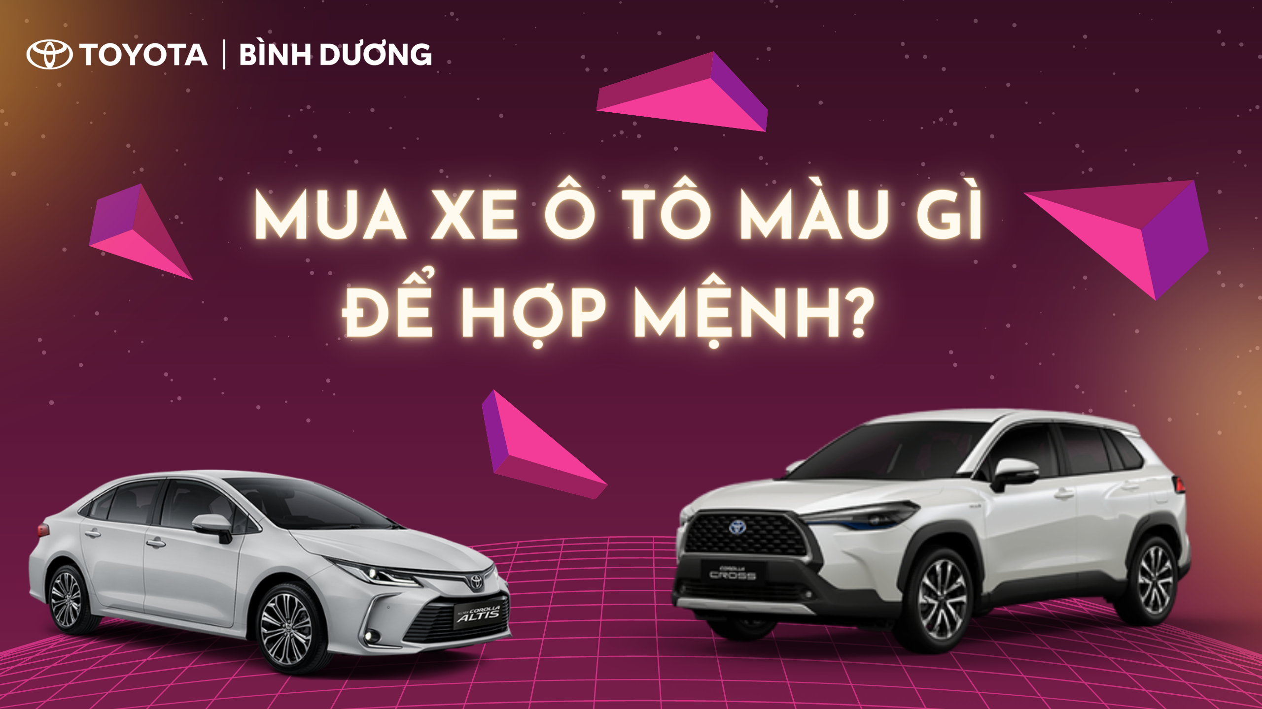 MUA XE Ô TÔ MÀU GÌ ĐỂ HỢP MỆNH?