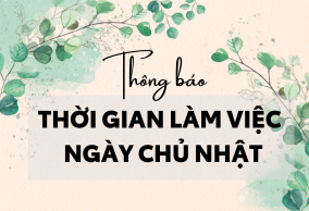 THÔNG BÁO LÀM VIỆC NGÀY CHỦ NHẬT TOYOTA BÌNH DƯƠNG